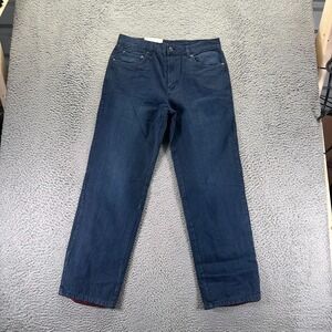 Adventuridge Jeans Mens 34x30 Blue Denim Cotton Flannel Lined Straight Workwear